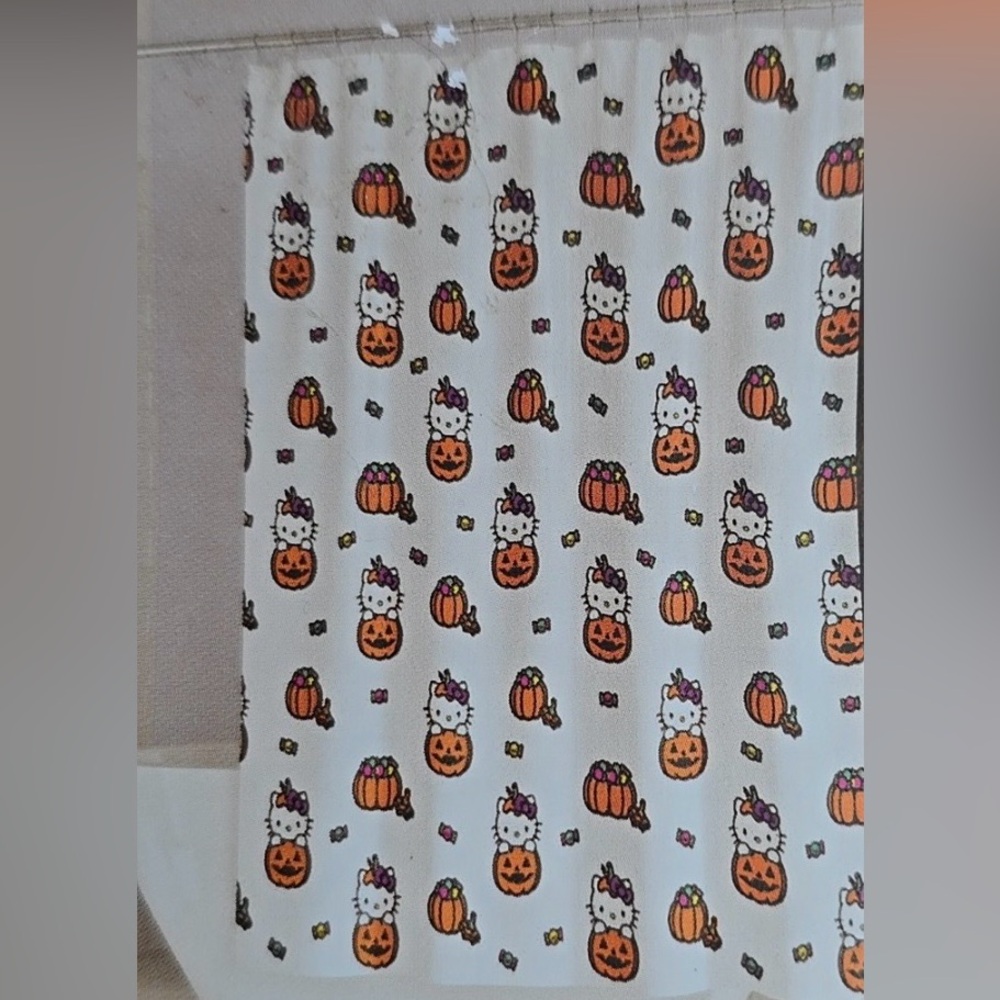 Halloween Hello Kitty Shower Curtain